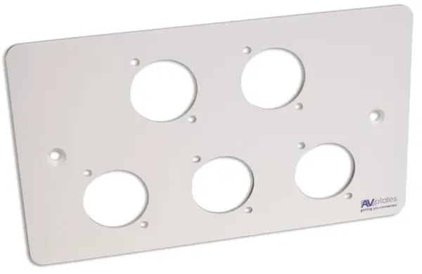 AVPLATES 2 Gang D-Shell Wall Plate, White Powder Coat, 86x146mm