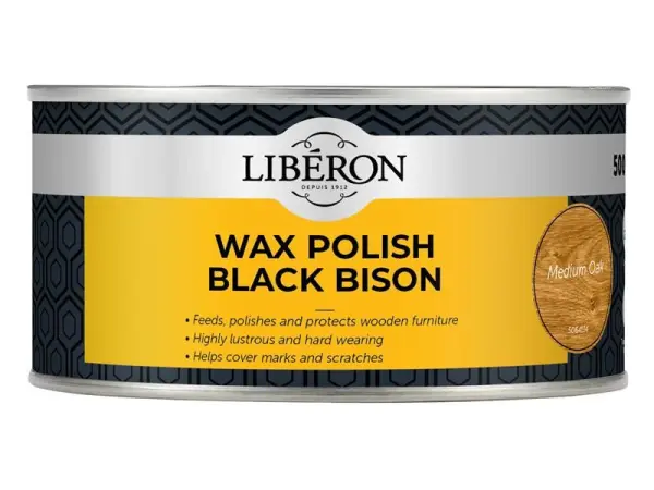 Liberon Black Bison Vosková pasta, střední dub, 500ml