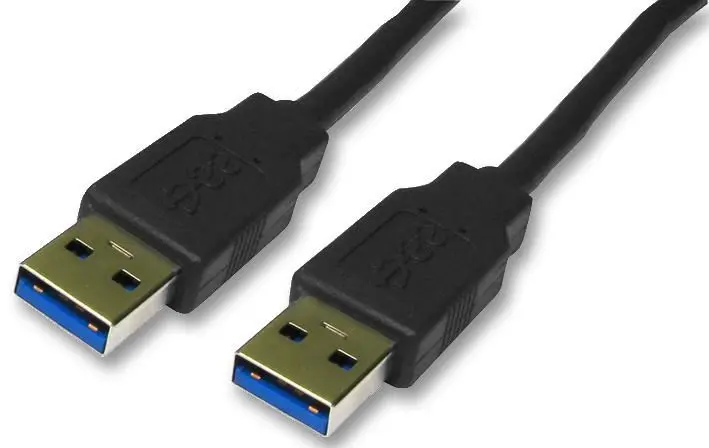 PRO SIGNAL - USB 3.0 A 公對公數據線 1米 黑色