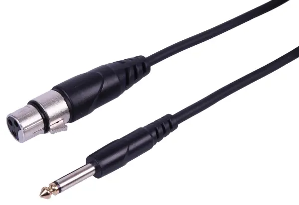 Pulse 3-Way XLR Female to 6.35mm Mono Jack Plug Lead - 3m