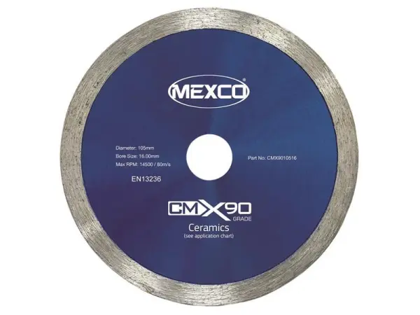 MEXCO X90 Diamond Blade for Ceramic Tiles, 105mm x 16mm