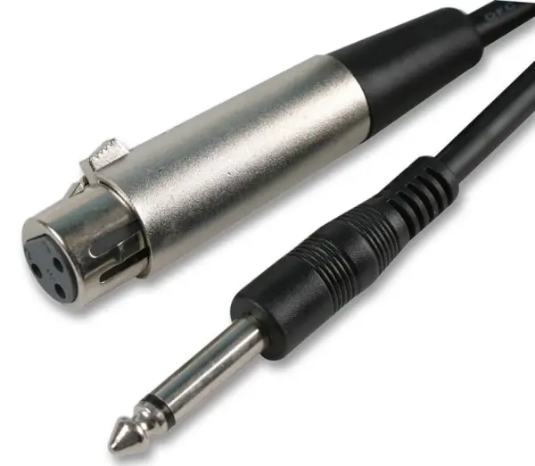 Pro Signal XLR to 6.35mm Mono Jack Lead, 2m, Black