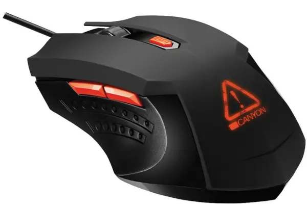 CANYON Star Raider Rato Ótico Gaming com 6 Botões, Preto