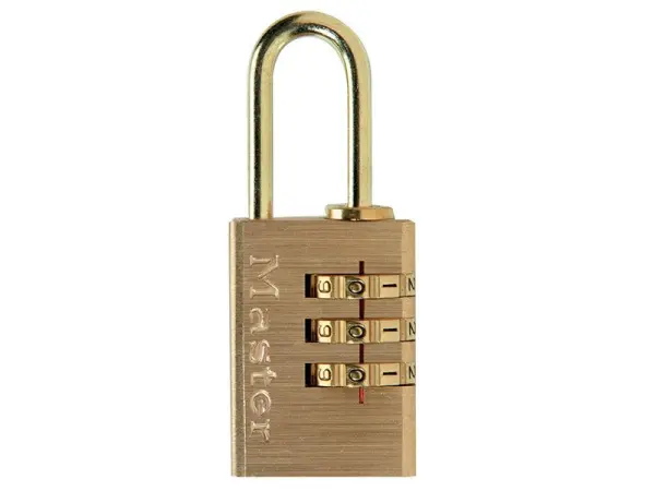 Master Lock Brass Finish 20mm 3-Digit Padlock