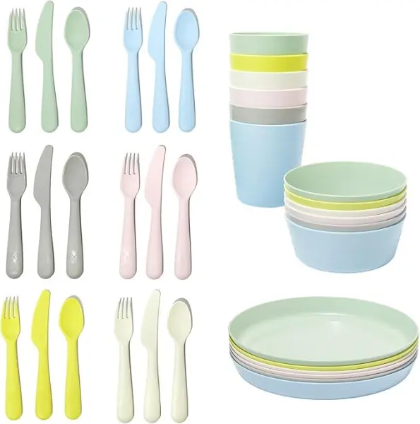 IKEA KALAS BPA-Free 36-Piece Kids' Tableware Set