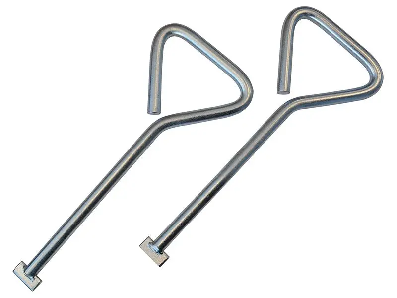 Faithfull - Clés pour regard (lot de 2), Plaquées zinc, 320mm