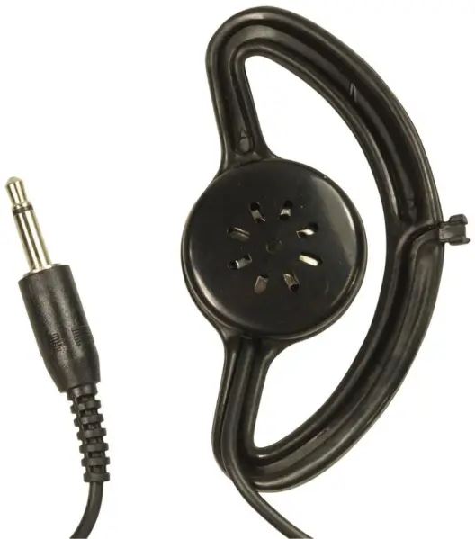 SOUNDLAB Auscultador Mono com Clip, Preto, Jack 3.5mm, Cabo 1.5m