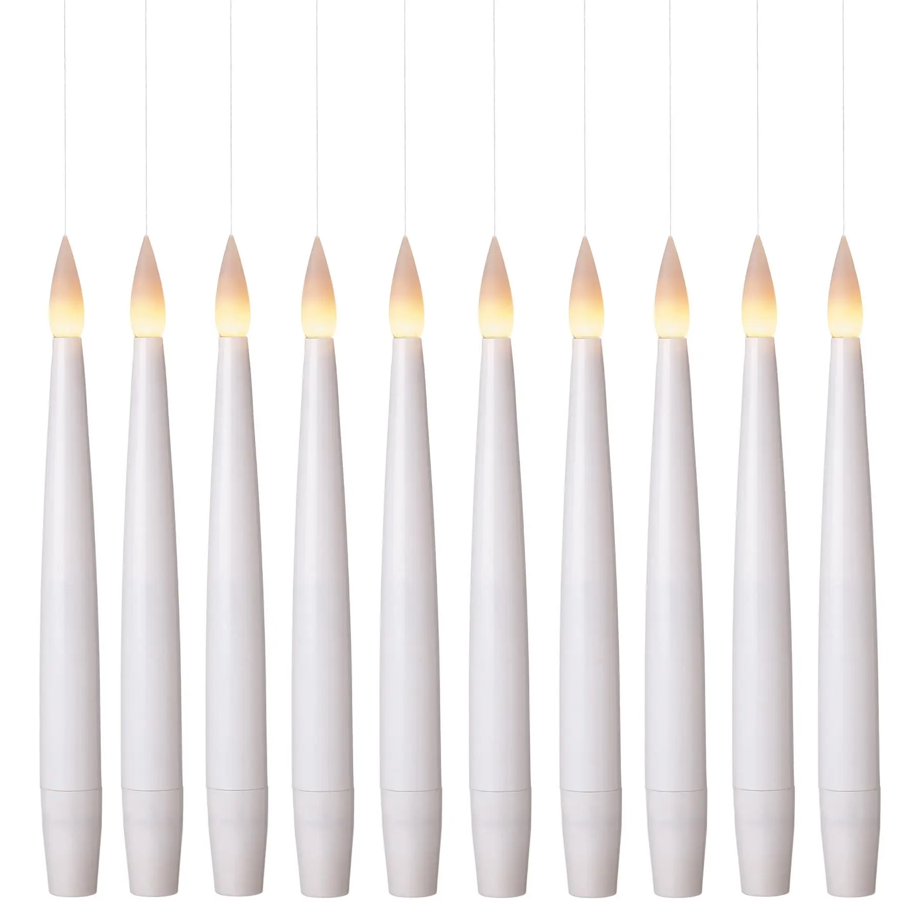 Premier Decorations リモコン付き15cmホワイトLEDフローティングキャンドル 10個セット