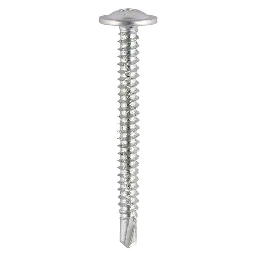 Timco Wafer Flange Self-Drilling Screws, 4.8mm x 80mm, Zinc, 200pc