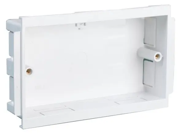 PRO POWER Caja de Tomas de 2 Módulos, PVC-U Blanco, 150x86mm