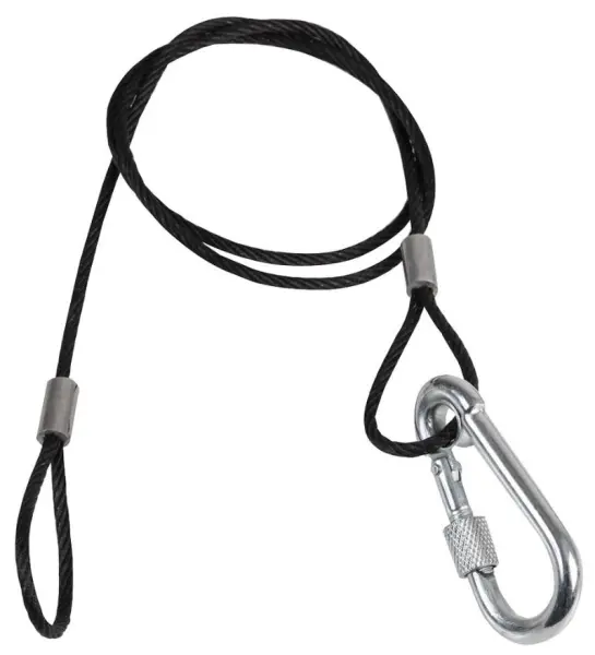 PULSE Cable de Seguridad Negro para Equipos, 3mm x 750mm, 25kg Carga Máxima