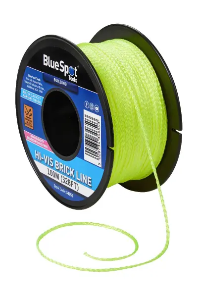 Cordon à briques haute visibilité Blue Spot Tools, Nylon, 100m