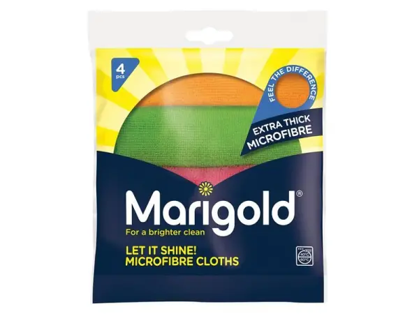 Marigold Let It Shine! Microfibre Cloths - Pack of 4