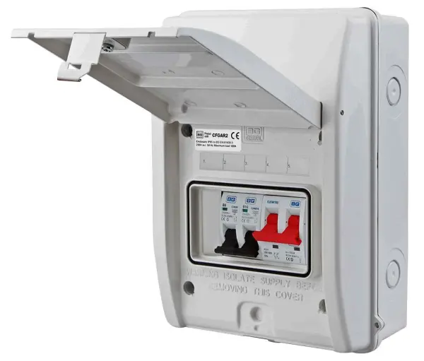 BG ELECTRICAL Garage Groepenkast Set, 100A, 6A & 16A automaten, IP65