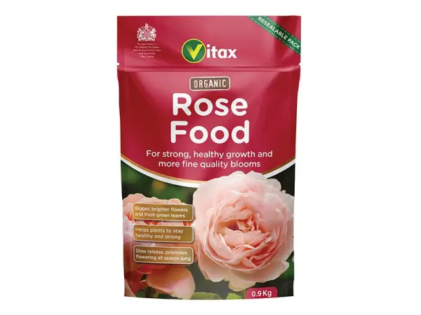 Engrais organique pour roses Vitax 0.9kg en sachet